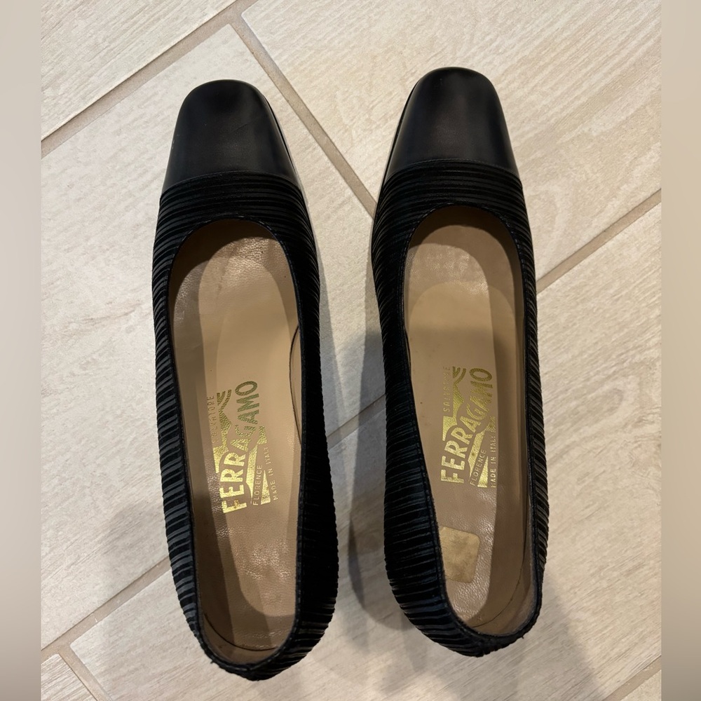 Black Salvatore Ferragamo Wedges